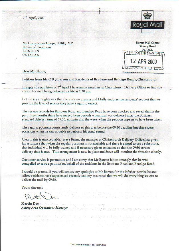 OFFICAL POST OFFICE REPY AS TO DISPUTE.JPG